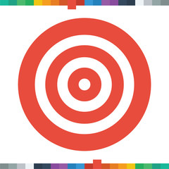 Flat target icon.