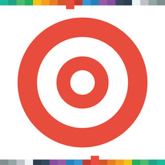Flat target icon.