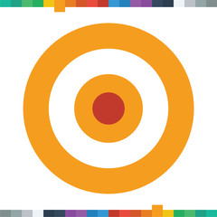 Flat target icon.