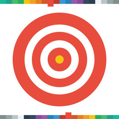 Flat target icon.