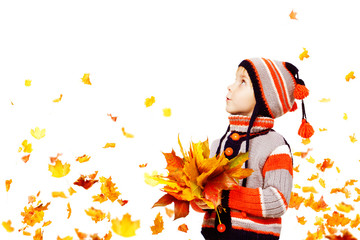 Kid Autumn Fashion, Boy Child Knitted Hat Jacket Clothing