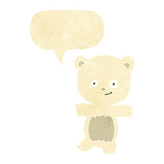 cartoon cute polar bear with speech bubble