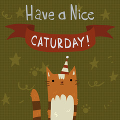 Cats Saturday Postcard.