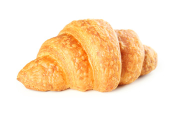 Tasty croissant isolated on a white