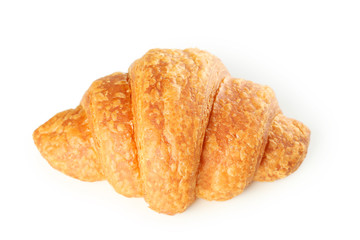 Tasty croissant isolated on a white