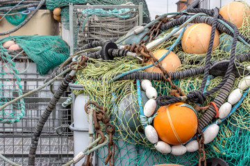 Fishnet / Accessories for fishing on the harbor 