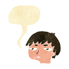 cartoon annoyed boy with speech bubble