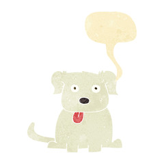 cartoon dog with speech bubble