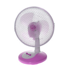 Working Table Electric Pink Fan. Isolated