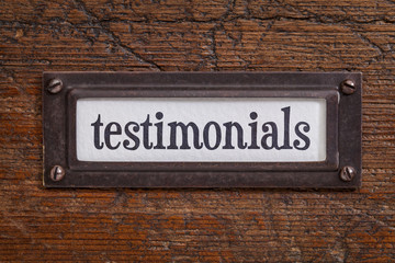 testimonials - file cabinet label