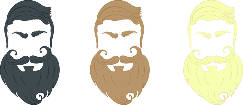 Three bearded lumbersexual hipsters