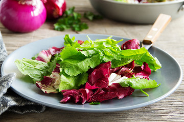 Easy diet salad with chicory.