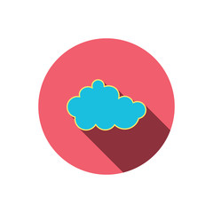 Cloud icon. Overcast weather sign.
