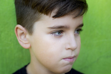 Obraz premium Close up portrait of a sad teenager