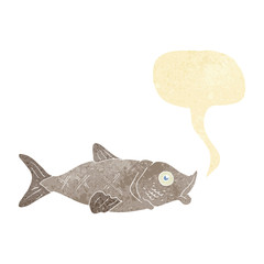 cartoon fish with speech bubble