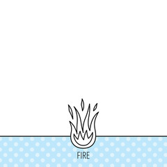 Fire icon. Hot flame sign.
