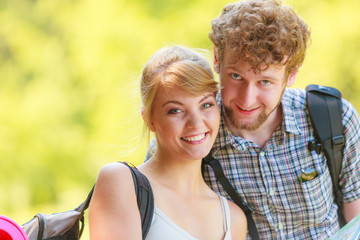 Fototapeta premium Young Couple Camping Outdoor