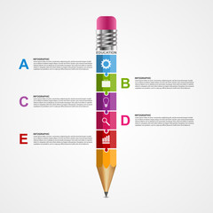 Abstract options infographics design template.