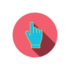 Obraz premium Click hand icon. Press or push pointer sign.