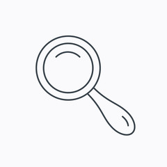 Search icon. Magnifying glass sign.