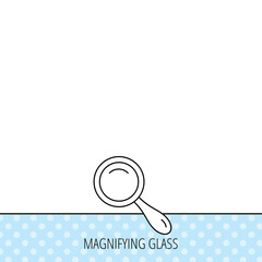 Search icon. Magnifying glass sign.