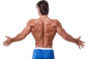 Man showing his muscular back