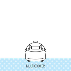 Multicooker icon. Kitchen electric device symbol