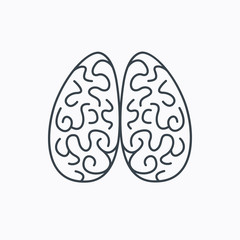 Neurology icon. Human brain sign.