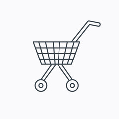 Shopping cart icon. Market buying sign.