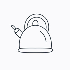 Teapot icon. Kitchen kettle sign.