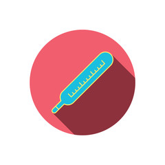 Medical thermometer icon. Temperature sign.