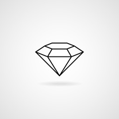 Diamond icon. Vector