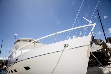 Detail of a luxurious yacht