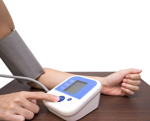 Woman Hand and measuring blood pressure 2