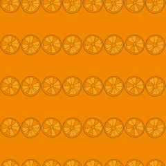 Vector seamless pattern with citrus fruits. Oranges background