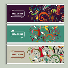 Set of beautiful spring prints for design