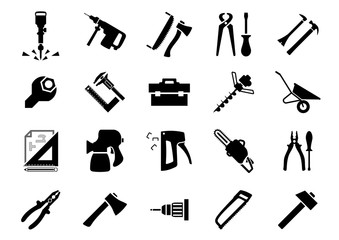 Hand and power tools icons