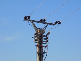 Power line column