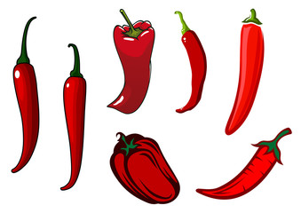 Red hot chilli, cayenne and bell peppers