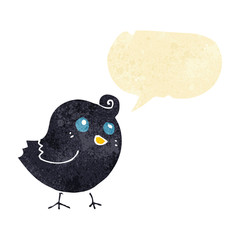 cartoon bird with speech bubble