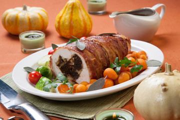 Bacon-wrapped Turkey Breast Roulade