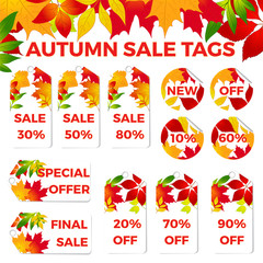 Autumn sale tags