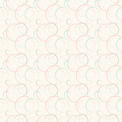 Abstract geometric line and round seamless pattern. 