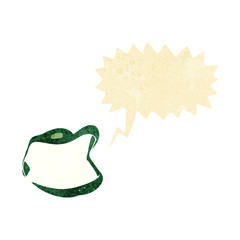 cartoon grinning halloween mouth with speech bubble