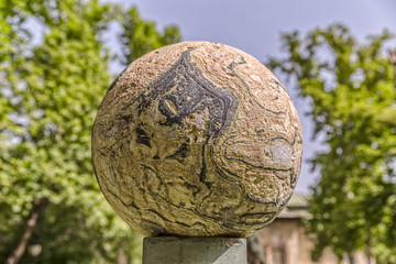 Stone ball statue