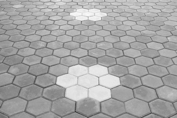 Paving Hexagon brick walkway