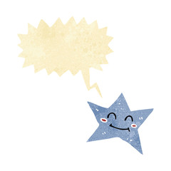cartoon star character with speech bubble