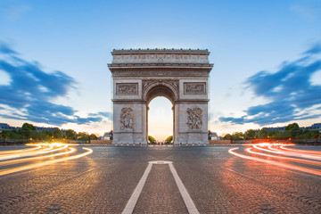 Arc de Triomphe in Paris, France - obrazy, fototapety, plakaty