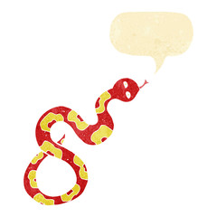 cartoon snake with speech bubble