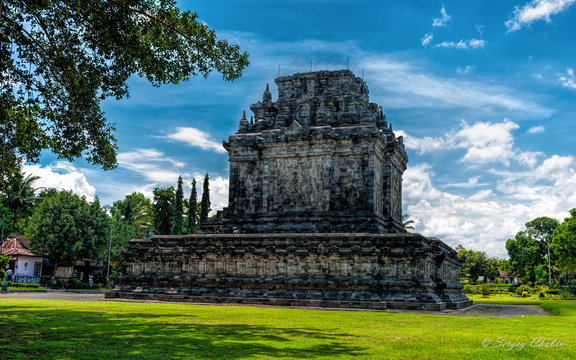 Candi Mendut, ninth-century Buddhist temple, located in Mendut village Java island. Is on the way from Yogyakarta to Borobudur Temple.